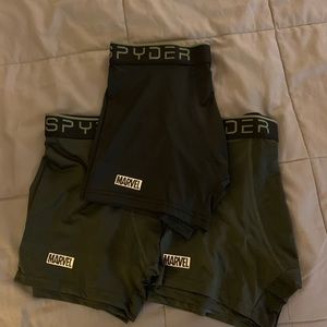 Spyder marvel boxer compression shorts